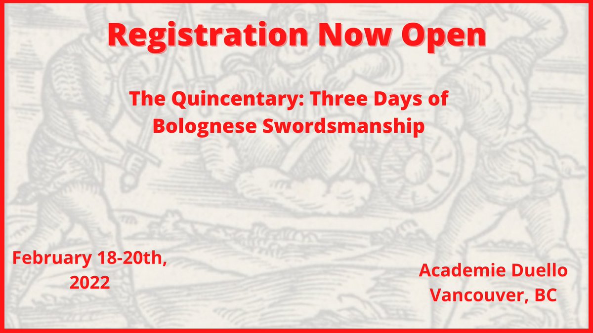 VanSwordplay's tweet image. VISS 2022 now open for registration. Spaces will be limited due to local public health requirements. 

vancouverswordplay.com/registration/