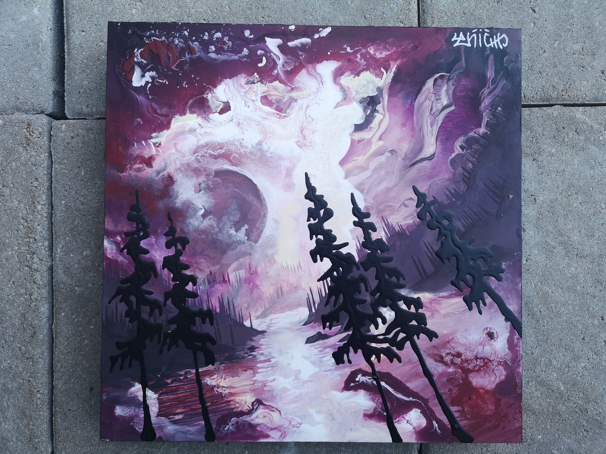 Lenieme's tweet photo. Lune Rouge
#WIP pictures from back in april
Original 12 x 12 painting is sealed and hidden in the deep forest!
#uniqueprocess
https://t.co/DG2VaaVhgt https://t.co/MQOkWZX29W
