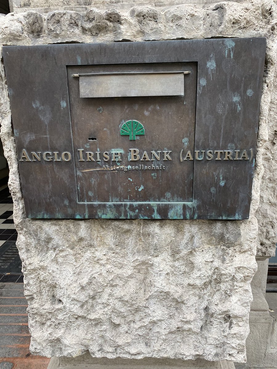 LaurenceTheBird's tweet photo. Look what my friend spotted in Vienna ? #AngloIrishBank #SeanFitzpatrick https://t.co/oGcuuJm16c