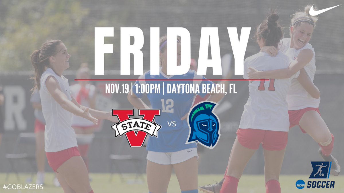 VState_Soccer's tweet photo. Your Blazers will take on West Florida in the first round of the NCAA tournament this Friday‼️‼️ https://t.co/7OtOzZtgHr