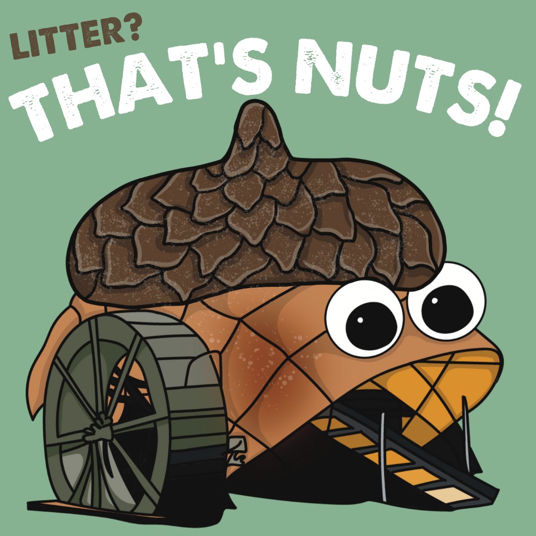 MrTrashWheel's tweet photo. Litter? That's nuts! https://t.co/81SYb5xtG1
