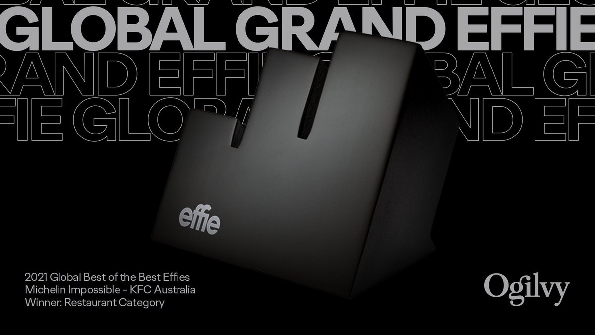 Thousands of entries worldwide. 60 different markets. So what are chances of winning a Global Grand Effie? Well, we actually can’t work it out, but it’s bloody small!

Congrats to KFC Australia, Ogilvy PR Australia and our amazing agency team on this phenomenal achievement!
