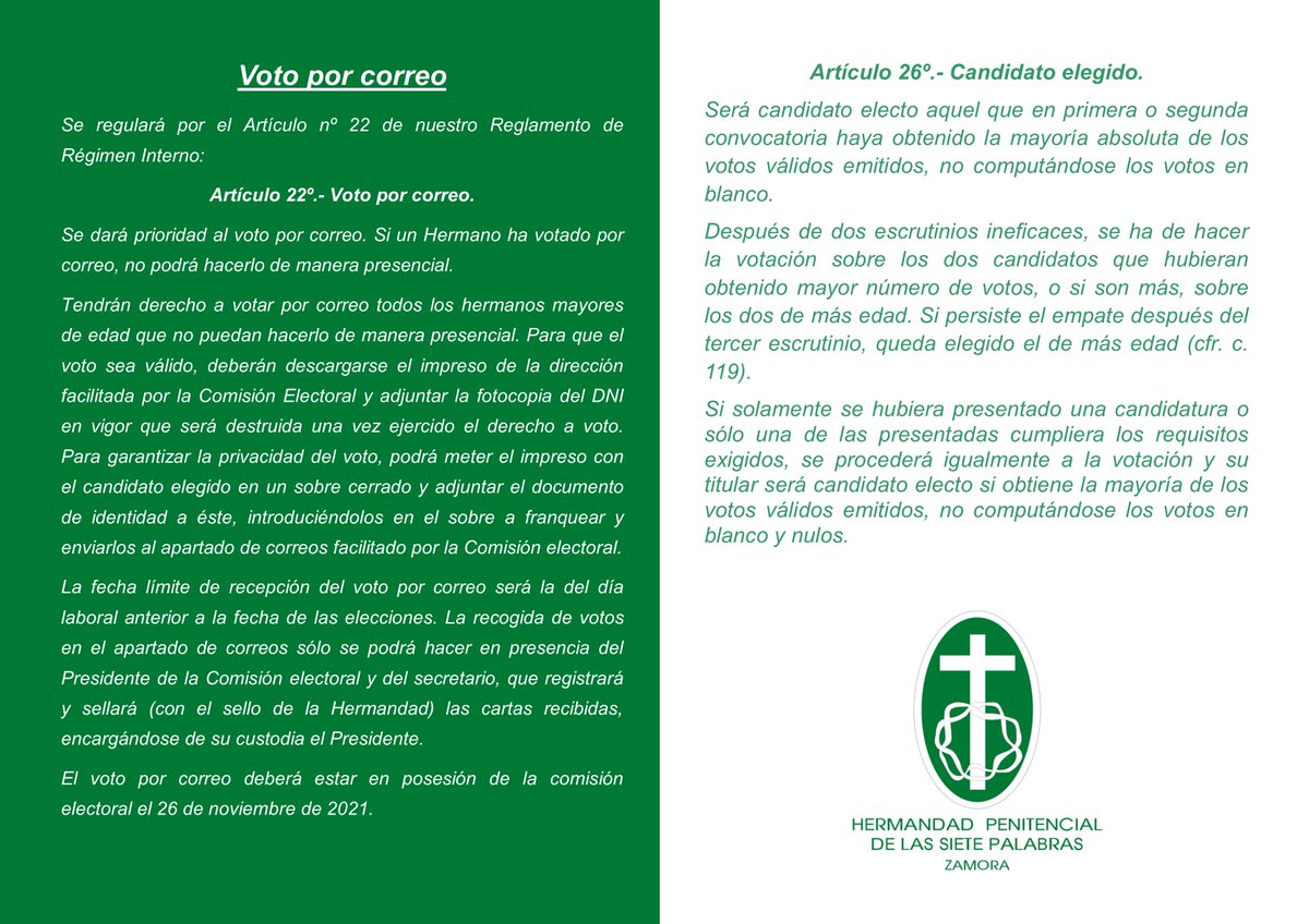 HP7Palabras's tweet photo. Elección de Hermano Abad 2021 (27 de Noviembre de 2021) https://t.co/ji9KbCEhCt