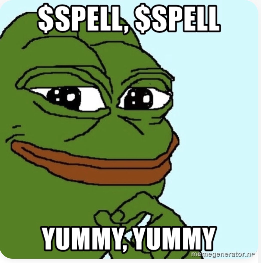 YodaFett_007's tweet photo. @Spirit_Swap @danielesesta @FTMAlerts @MIM_Spell Let’s 
FROGGING
GO!!

#OccupyDefi
#FrogNation 🐸🐸
$TIME (🎩,🎩) to get dat $MIM
$MIM to get day $TIME (🎩,🎩)
#RunThroughTheWall 🧱
$SPELL success for yourself https://t.co/dLNr7D06jG