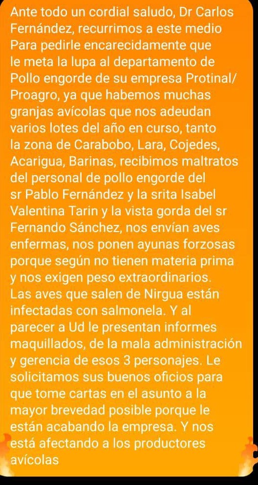DominguezA66's tweet photo. La gente de @protinalproagro como que le está jugando el vivo a los pequeños y medianos productores de Pollo, no pagan y tratan a la gente de la patada. ¡Que alguien le meta el ojo a esto! ¿Dónde está la responsabilidad y la empatía! https://t.co/souqvxlSbk