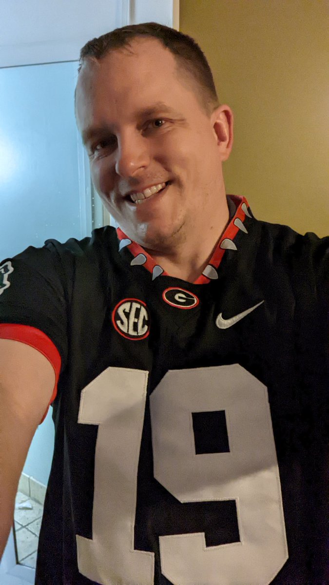 defender44's tweet photo. @brockbowers17 Just got a custom ordered jersey because for some reason no one carries yours. Gotta rep the best TE in the country! Keep it up brother...D.O.T.! https://t.co/hQl2MxkdFV