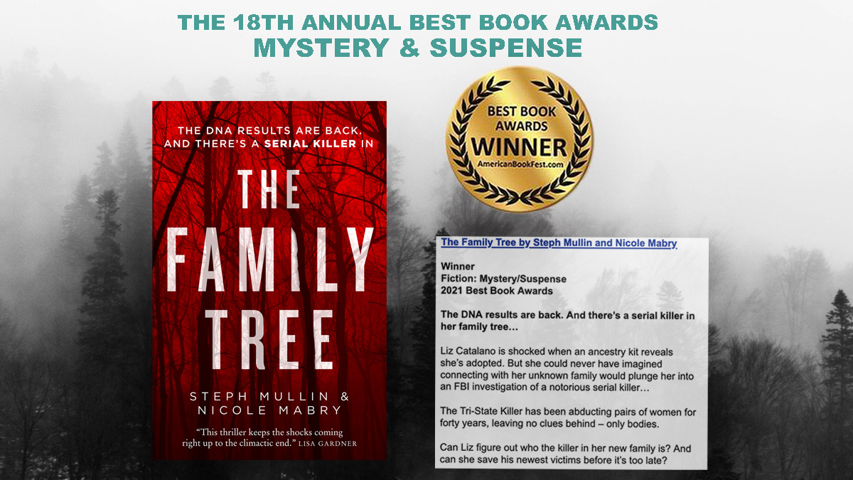 NicoleAMabry's tweet photo. Excited to share that #TheFamilyTree took 1st place in the Mystery & Suspense category in the 2021 Best Book Awards for American Book Fest! We are so honored! #WhoIsTSK #thriller #bookaward #Awards #firstplace #mystery #suspense https://t.co/xKsQApKOp4