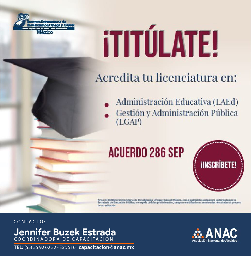 👩‍🏫Acredita tu licenciatura titulándote en "Administración Educativa" o "Gestión y Administración Pública" a través del #Acuerdo286 de la #SEP.

Procesos:
-Un examen de 100 preguntas
-Un caso práctico.

<a href="/AleGutierrez_mx/">𝗔𝗹𝗲 𝗚𝘂𝘁𝗶𝗲́𝗿𝗿𝗲𝘇</a>, Pdta. Mpal. de #León, Gto. y de la Asoc. Nal. de Alcaldes.