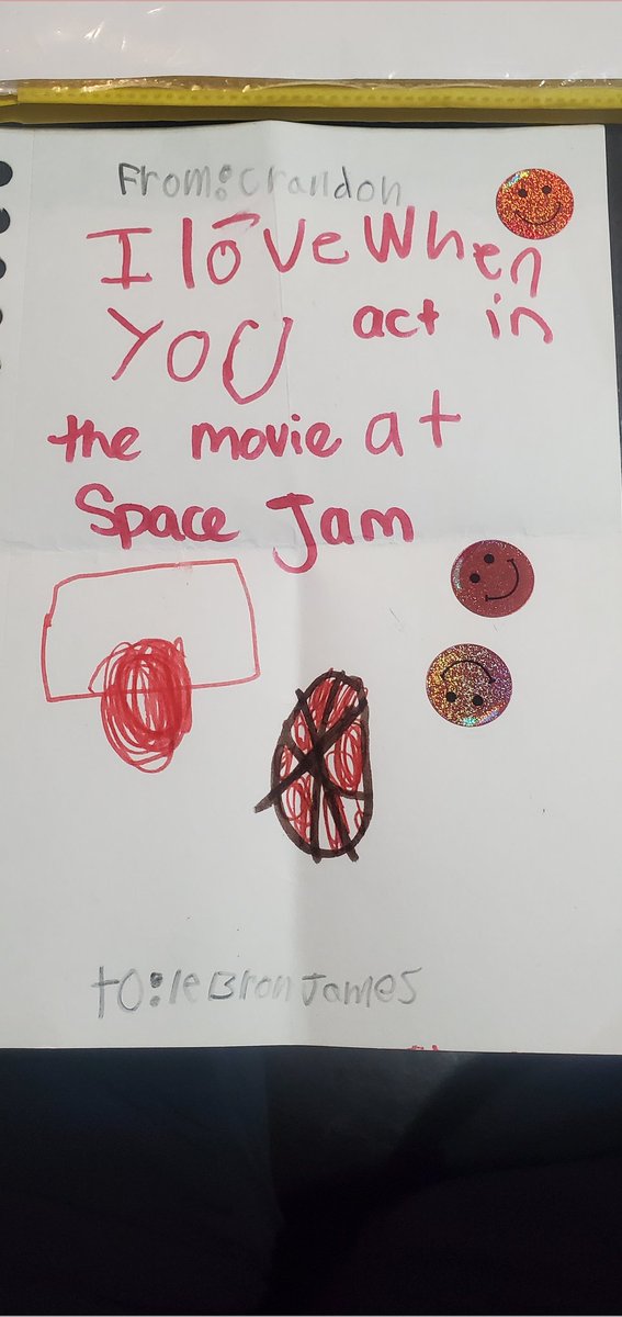 Djshadow1520's tweet photo. @KingJames My Son Crandon made this for you. He Absolutely loves you, so I told him I'll send this to you! https://t.co/umHezcbnPz