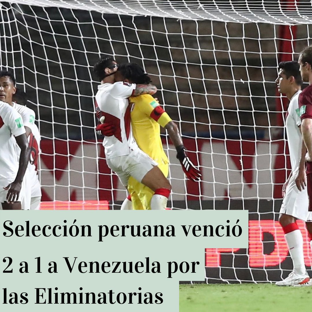 NotitiaU's tweet photo. La selección peruana de futbol venció 2 a 1 a Venezuela por las Eliminatorias rumbo a Qatar 2022. El vibrante partido contó con una gran actuación del portero nacional Pedro Gallese, quien se lució atajando un penal ¡Vamos #perú !🇵🇪
.
.
.
#perú #futbol #gallese #lapadula https://t.co/KKgzOrwVys