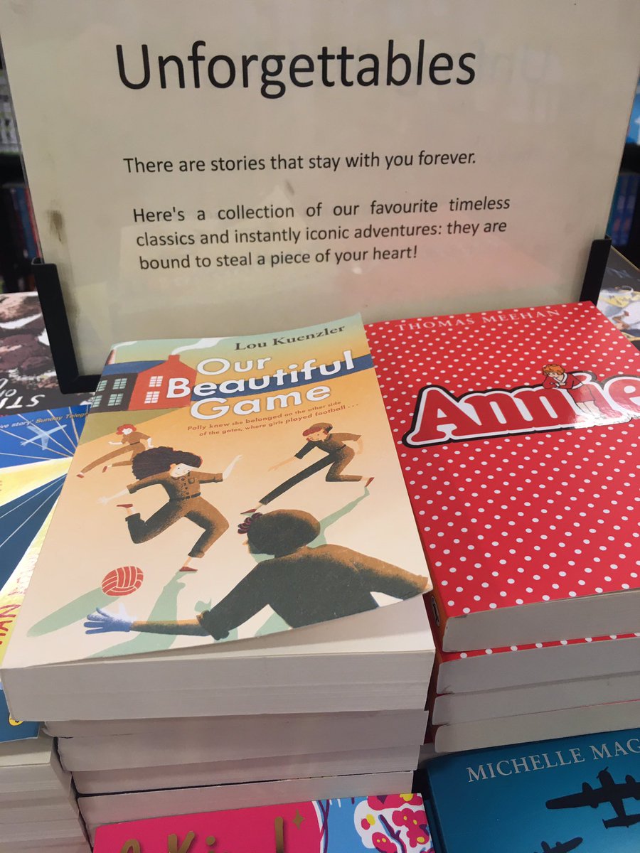 JJELSON35's tweet photo. Lovely to see @LouKuenzler #OurBeautifulGame on display on the Unforgettables table @WaterstonesPicc 📚 https://t.co/GJZPCXwWIw