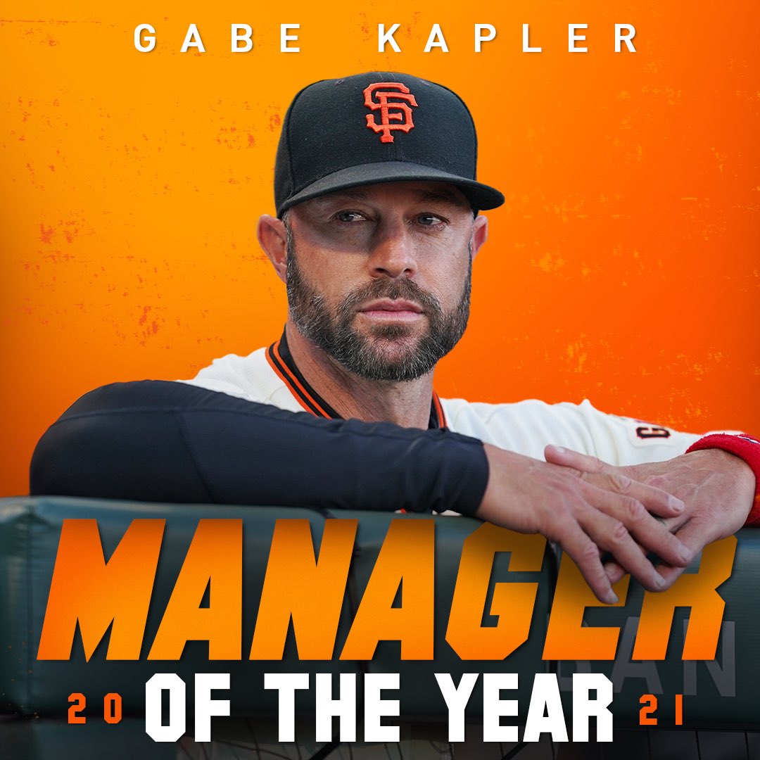 SFGiants's tweet photo. That’s our guy. Gabe Kapler has been named NL Manager of the Year. https://t.co/mYxYoweBZI