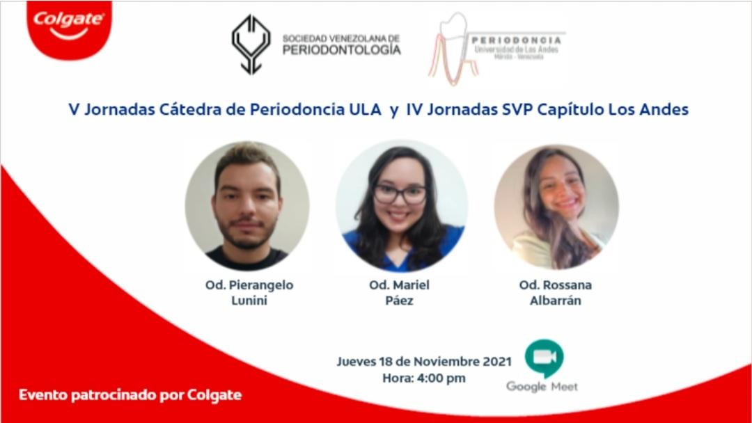 svperiodoncia's tweet photo. V Jornadas de la Cátedra de Periodoncia ULA y IV Jornadas SVP Capítulo Los Andes. Jueves 18/11/2021 4:00 pm.
https://t.co/1wVvUOIEjn #Periodoncia #Jornadas #Colgate #LosAndes https://t.co/zfhQmfjGRz