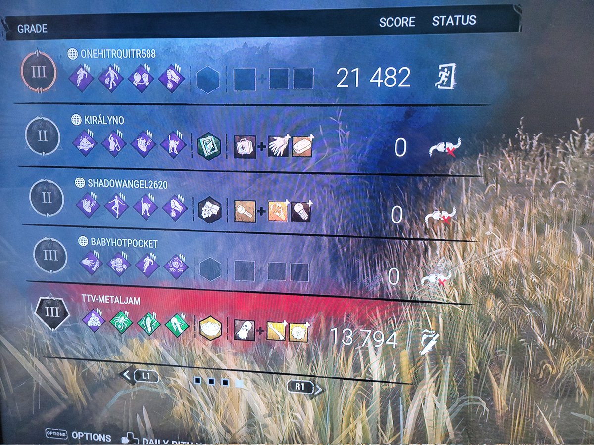 IamLordoz's tweet photo. @DeadByBHVR I knew that I wasn't the only one who despises Wraith, gave the last surv. Hatch bc his sucky team abandoned him 😔 

#nerfWraith
#DeadbyDaylight #ps5

https://t.co/EKEVy0ifPS https://t.co/xQJNCSdVcC