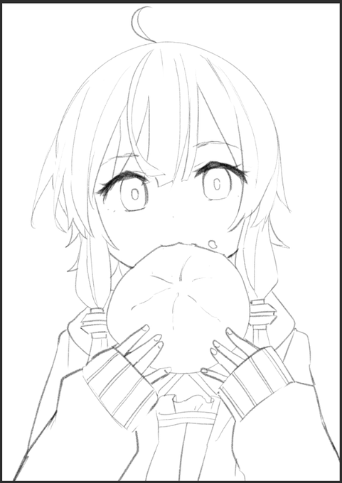 とりあえず線画かけたので仕事行ってきます 