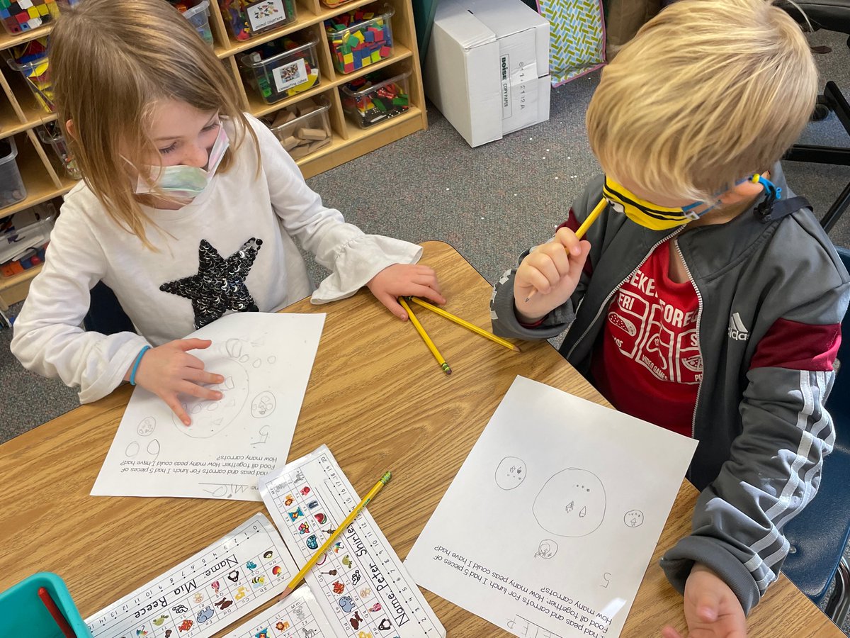 FirstITeach's tweet photo. Kindergartners shared their thinking and strategies with one another as they solved a story problem. #TuckahoeRocks https://t.co/7MpNJdnaCO