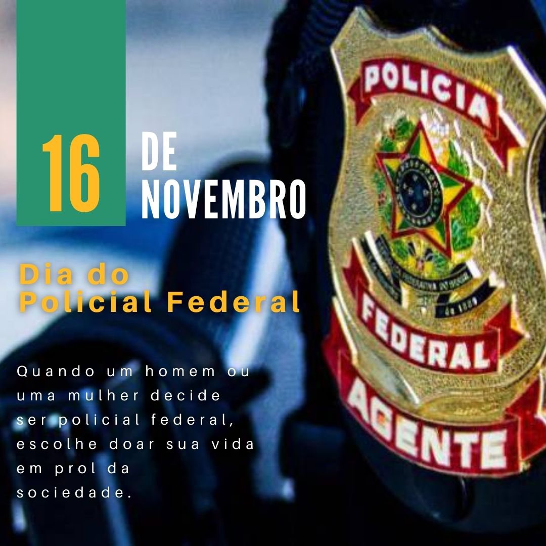 Parabéns a todos os policiais federais por seu trabalho incessante no combate ao crime, contribuindo, assim, para uma sociedade mais livre e justa!