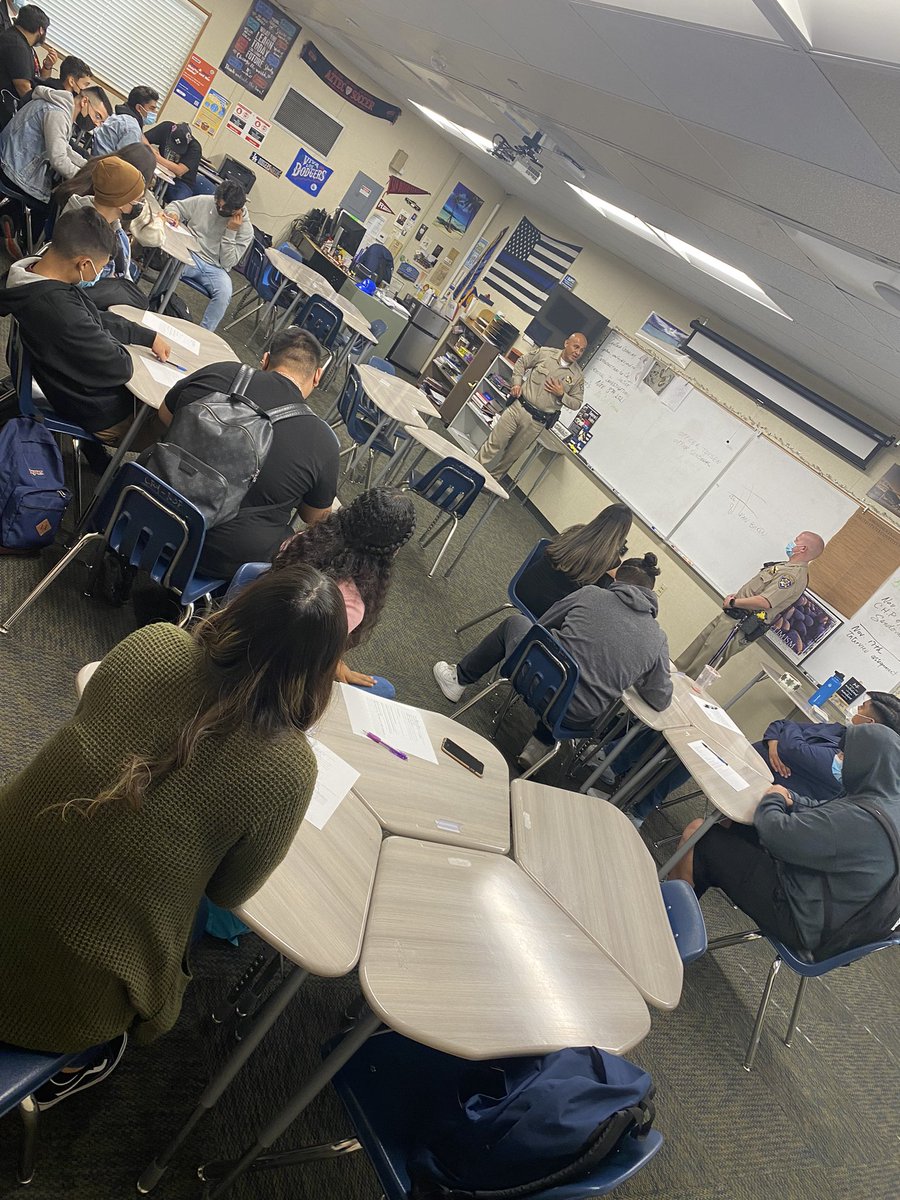 California Highway Patrol Speaking To Mrs. Gourlay’s Classes About A Day On The Job and Career Opportunities. #CHP #LawEnforcement #ImpactingLives #FutureLeaders