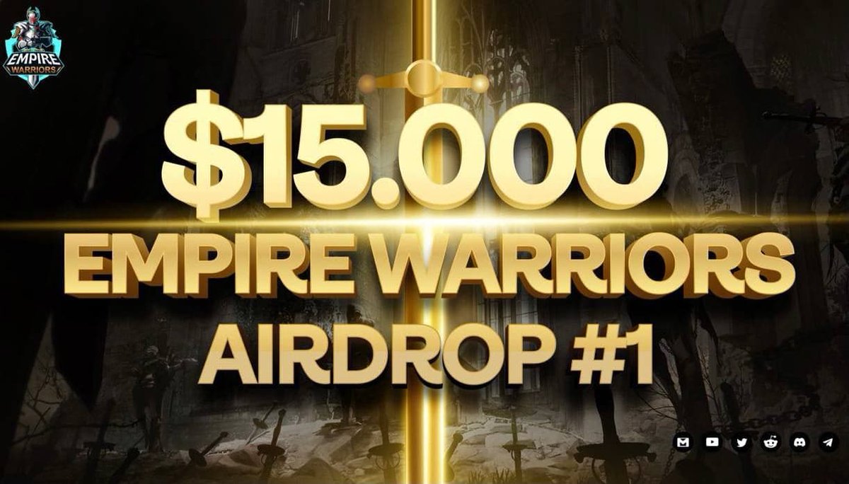 🔥 Empire Warriors Airdrop Campaign 15,000$

Participate in our Airdrop and earn to 1000 EMP ($3.5) 

Detail: t.me/EmpireWarriors…

$EMP #BSC