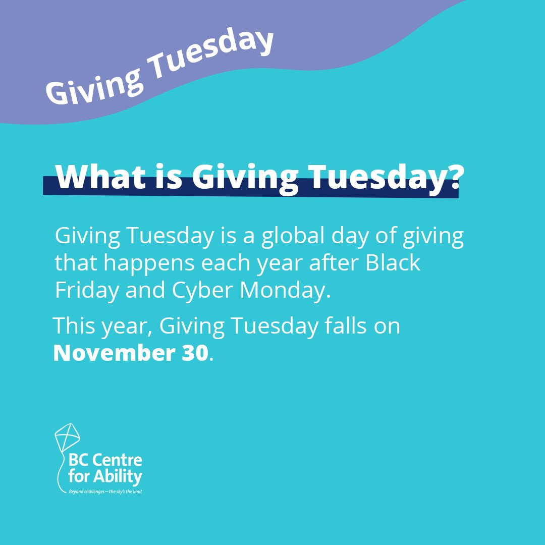 BCCFA's tweet photo. #GivingTuesday is 2 weeks away - the global day of giving that showcases the impact we can have when we all work together and offer our support!
Donations we receive during Giving Tuesday will support our Stepping Stones and THRIVE programs and our Gross Motor Clinic. https://t.co/yfvXa8CbEw