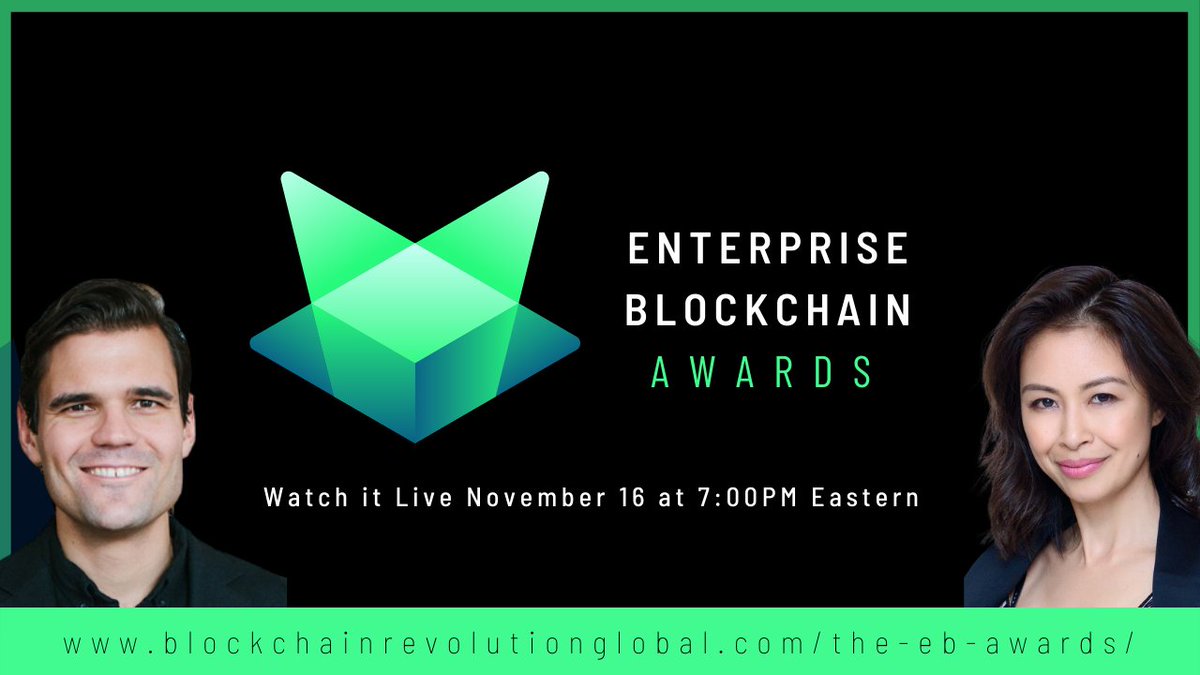 The 2021 Enterprise Blockchain Awards are now live! Watch the virtual EB Awards Gala here: bit.ly/3ckoMGQ #Blockchain #Enterprise #EBA2021