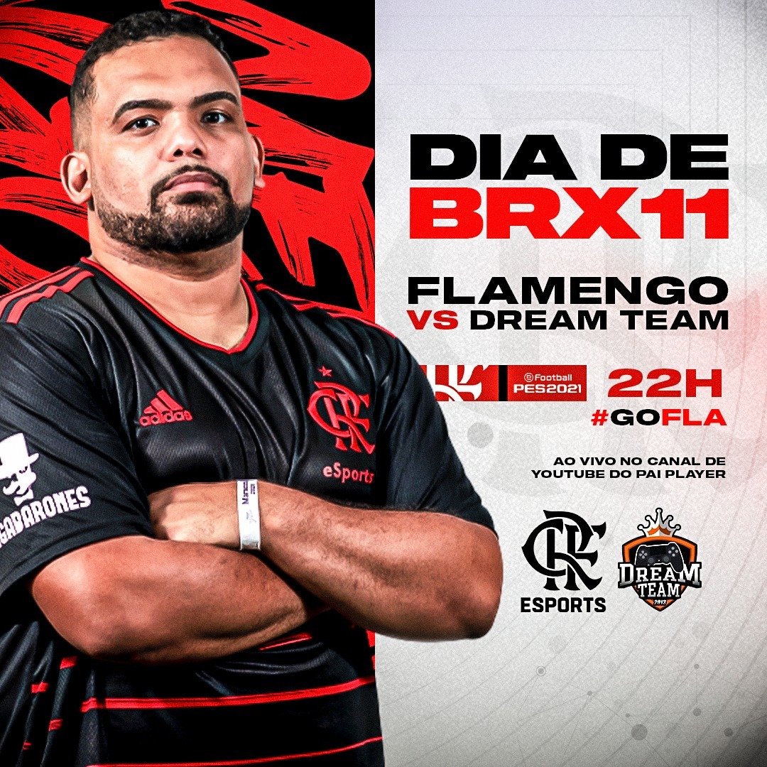 Hoje tem Mengão na <a href="/CBFDV/">CBFDV</a>, Nação!

Em busca da classificação no Brasileirão x11, a nossa equipe de PES entra em campo contra o Dream Team.

⏰ 22h
📺 youtube.com/c/PAIPLAYER

#GoFLA #VamosFlamengo