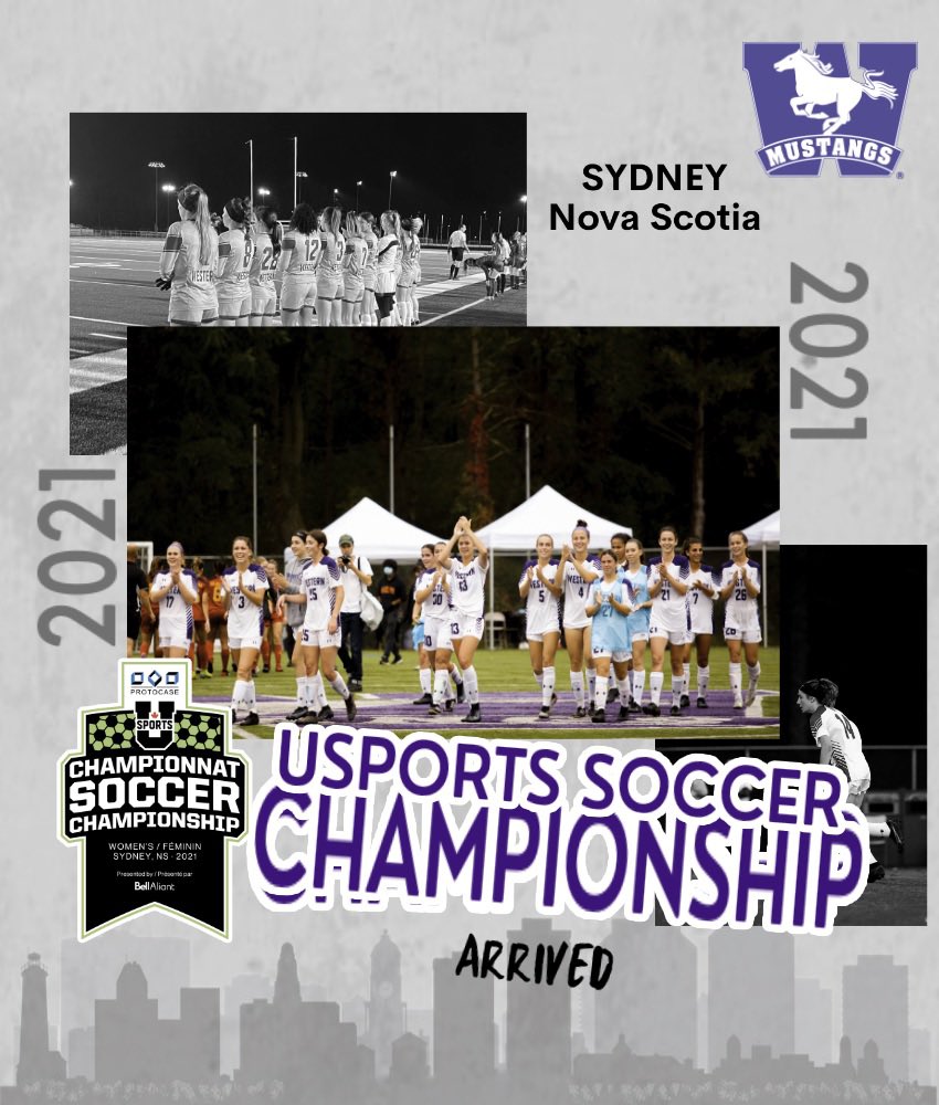 mustangsws's tweet photo. Your Western Mustangs have safely arrived in Sydney Nova Scotia for the 2021 Usports Soccer Championships. 

With only a few days until the first game, your team is well on their way of preparing for a battle. 

We are excited for this journey, and ready to fight for this title! https://t.co/UnULwLSkHe