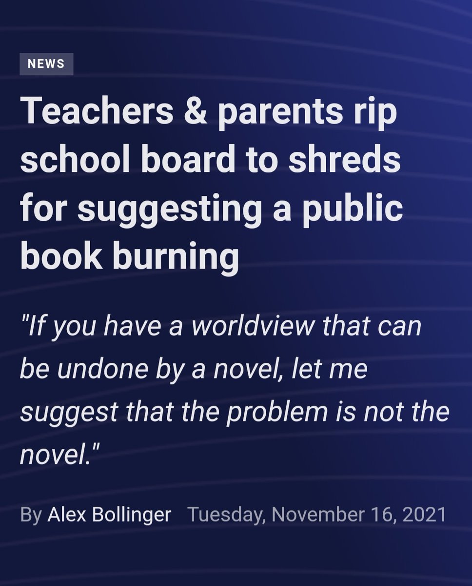 BernThird's tweet image. If you have a worldview that can be undone by a novel, let me suggest that the problem is not the novel.