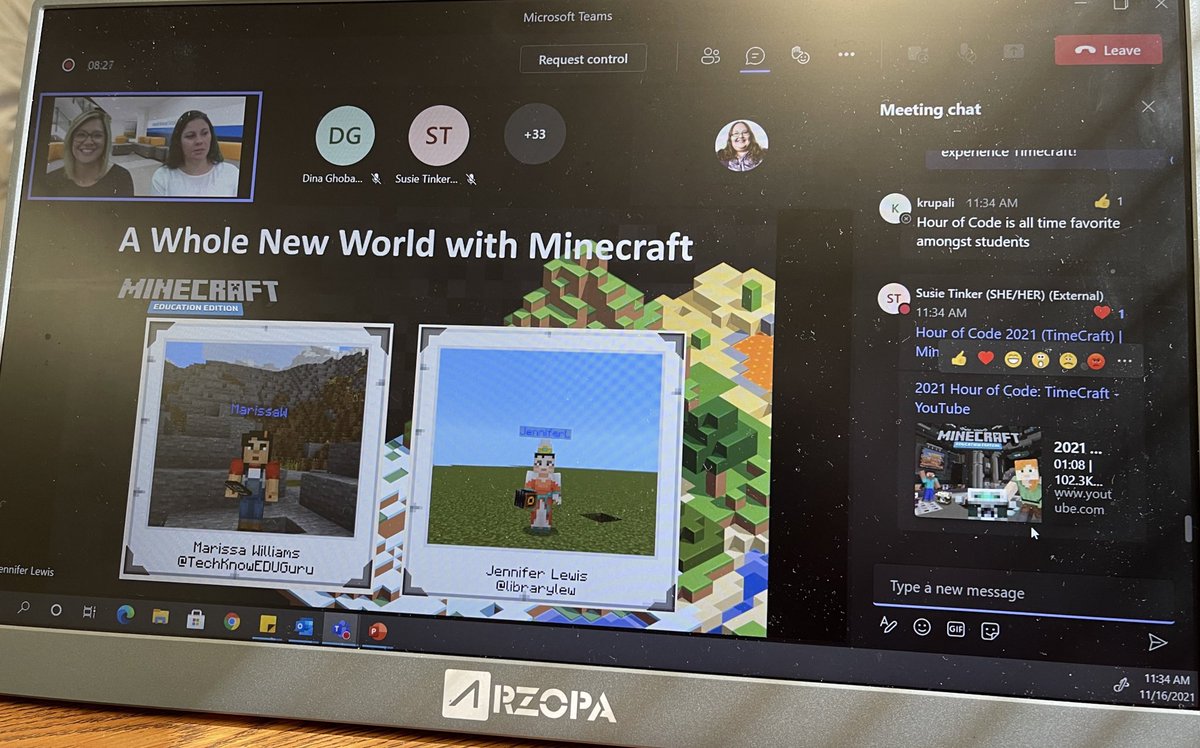 TechKnowEDUGuru's tweet photo. It was such an honor to present at the #showcaseschoolsummit on @PlayCraftLearn alongside @librarylew and @susietinker5! It was so much fun teaching others about our LOVE for Minecraft Education Edition!!! 🥰🥰 https://t.co/5qDnnaat7G