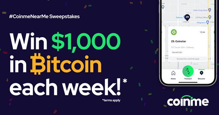 SweetiesSweeps's tweet image. How would you like to win $1,000 in #Bitcoin? #Coinme is giving away Free #BTC to lucky winners. Enter here sweetiessweeps.com/coinme #BitcoinWeek #SHIB #cryptotrading #cryptocurrency