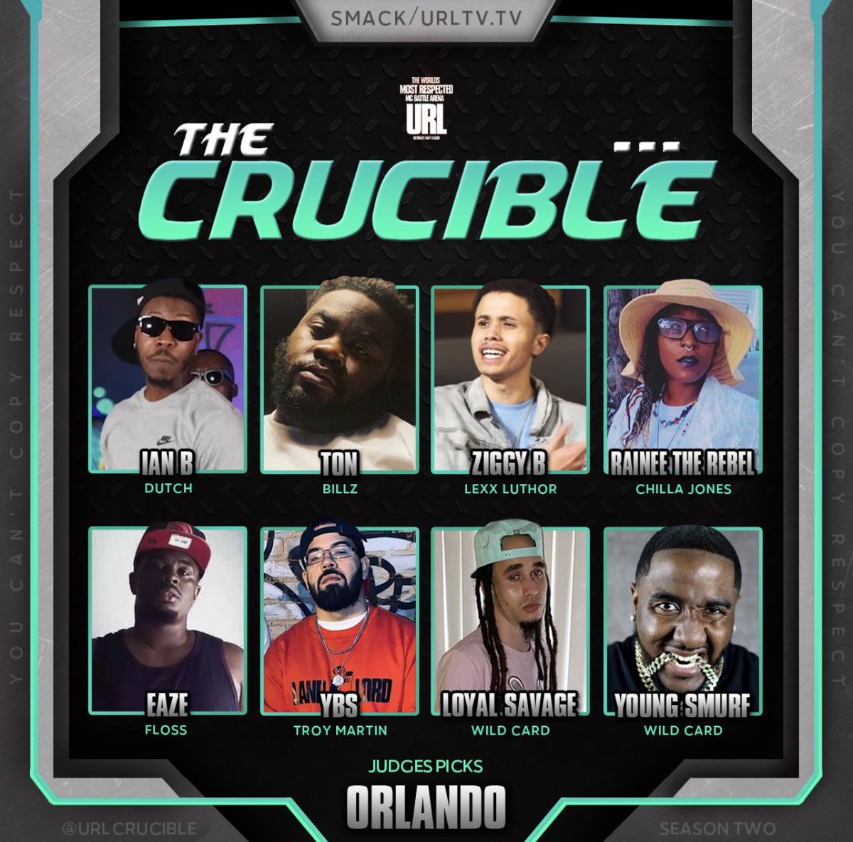 _LingLingLex's tweet photo. Congrats to the picks from the @urltv  @URLCrucible Orlando region…
These are the 8 who will be advancing to Phase 2 🔥 Keep your eyes out for this new talent! #URLTheCrucible stay tuned for a scout progress update! https://t.co/QIoZOekAaN