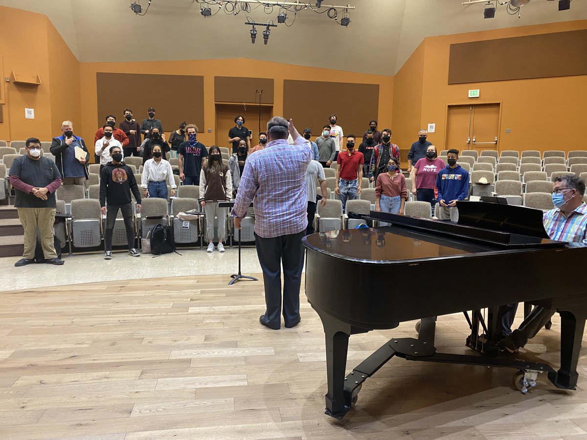 CathySandeen's tweet photo. Thank you, Professor Buddy James and the East Bay Singers, for welcoming me to your rehearsal today for your first in-person, indoor concert since the pandemic.

The concert is free and open to the public! Attend this Thurs., Nov. 18 at 7:30 p.m. in the University Theatre. https://t.co/BXDw6ndWES