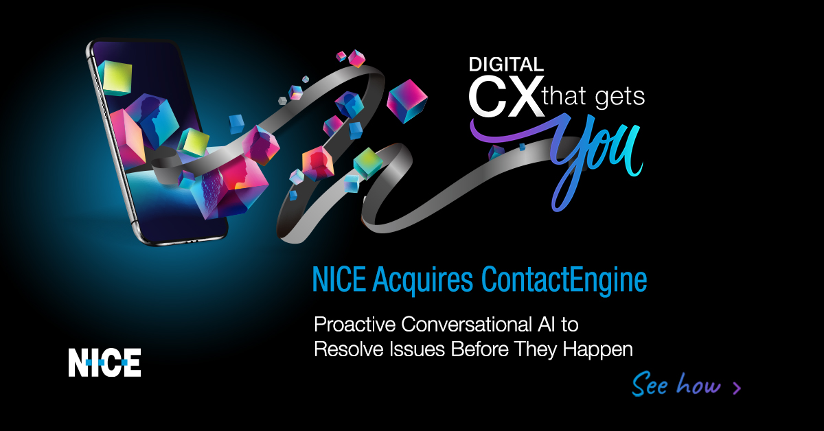 crespopao's tweet photo. We are pleased to announce the launch of CXone SmartReach following the acquisition of ContactEngine, the leader in proactive conversational AI!

Read more >> https://t.co/CGPDl4ydhB  

#CX #CXone #ConversationalAI https://t.co/Lxa7JfaYku