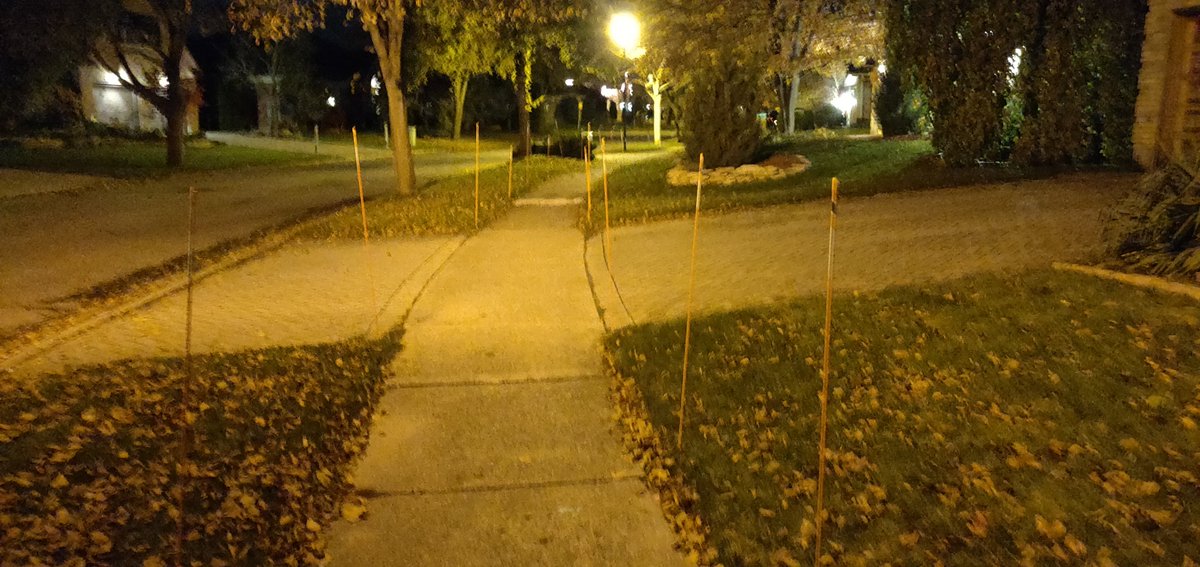 MichaelARClark's tweet photo. These markers just means that these people NEVER shovel their sidewalk right? #ldnont #ldnontwalk https://t.co/3kh38jUZSL
