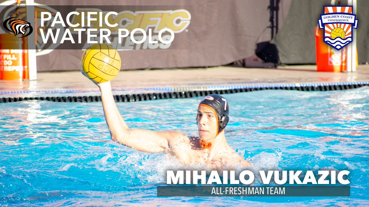Congratulations to Mihailo Vukazic on being named to the <a href="/GCCWP/">GCC Water Polo</a> All-Freshman Team. #UpRoar #PacificProud #WaterPoloU #DreamBig