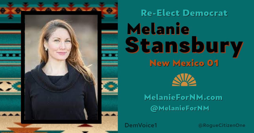 Rep. Melanie Stansbury works for you in NM.  

She’s pushing to pass BBB act to address climate change affecting our water & environment.

She’s worked for the #MMIWR to ensure there are #NoMoreStolenSisters in indigenous communities.

Re-elect @Rep_Stansbury in #NM01.
#DemVoice1