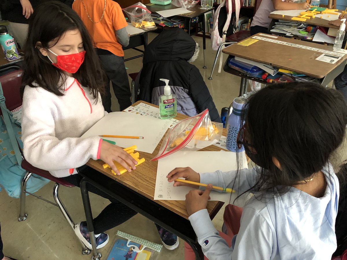 Learning “Place Value” while adding can be more exciting using place value blocks during Math Workshop. #investigations3 <a href="/WhufsdRams/">Ram Pride</a> <a href="/CornwellAveES/">CornwellAveES</a> <a href="/MrsKarroll/">Mrs. Karroll, NBCT</a>