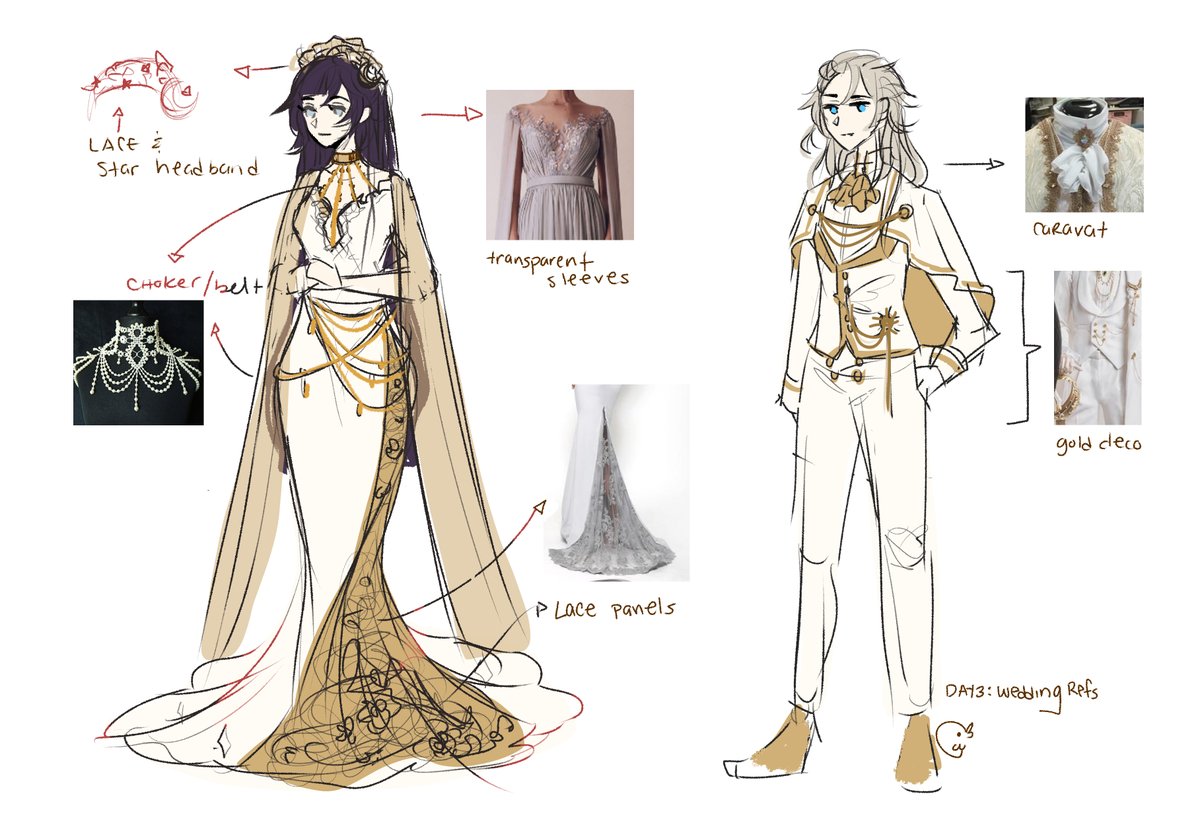 by_sunnie's tweet photo. Day 3: Wedding Outfit -reference= (Collab with @Euterpeus_ )
#almonaweek #albedo #MonaMegistus https://t.co/sT8cWkvMl7