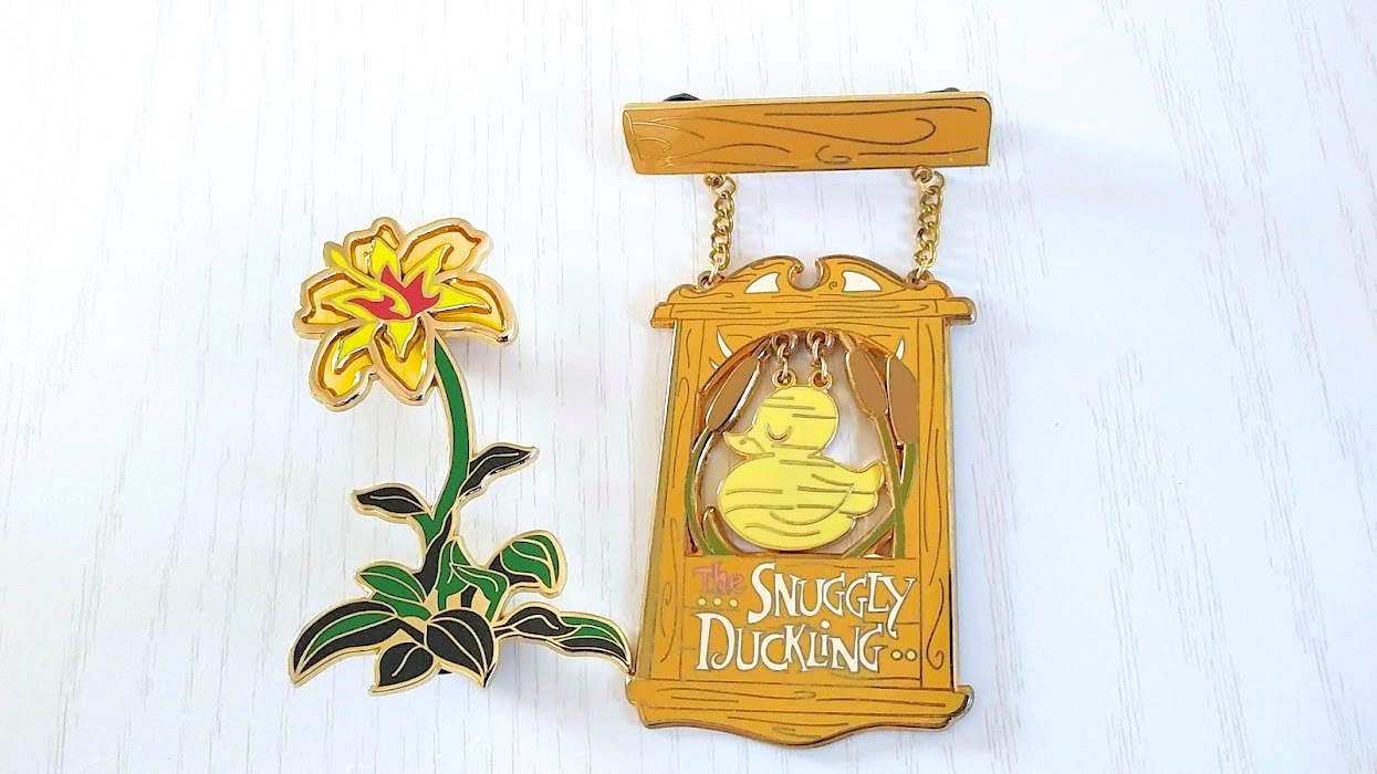 Luna ようやく揃ったファンタジーピン ラプンツェルの太陽の花とみにくいアヒルの子のレストランの看板 カワイイ 花がle50 看板がle40だから 日本で両方持ってるのは私だけかもしれない ラプンツェル 太陽の花 魔法の花 みにくいアヒルの子