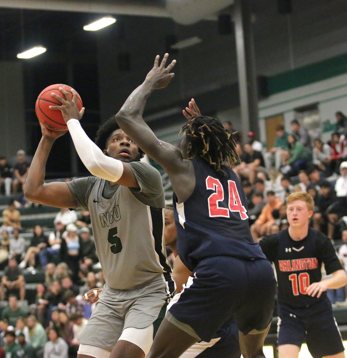ByronBeers's tweet photo. .@RiverHawksMBB rolls to 96-60 win over Arlington Baptist Tuesday in home opener at the NSU Event Center. Emeka Obukwelu and Christian Cook combined for 49 points on 19-of-29 shooting. https://t.co/BOUjuf4cWN @RiverHawkSports https://t.co/hBlaUvcHtg