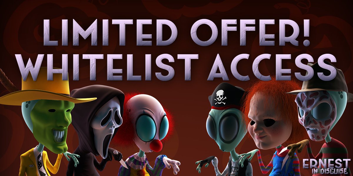 Rydzproductions's tweet image. 300 WHITELIST SPOTS NOW AVAILABLE.
THE ERNEST INVASION HAS BEGUN AND IT IS TAKING OFF. COME JOIN OUR DISCORD!

FILL OUT THE FORM BELOW AND FOLLOW THE INSTRUCTIONS.
forms.gle/WEmEDFvcie3BcV…

LIKE SHARE AND RETWEET THIS POST. TAG @ErnestDisguise 

LIMITED TIME OFFER!