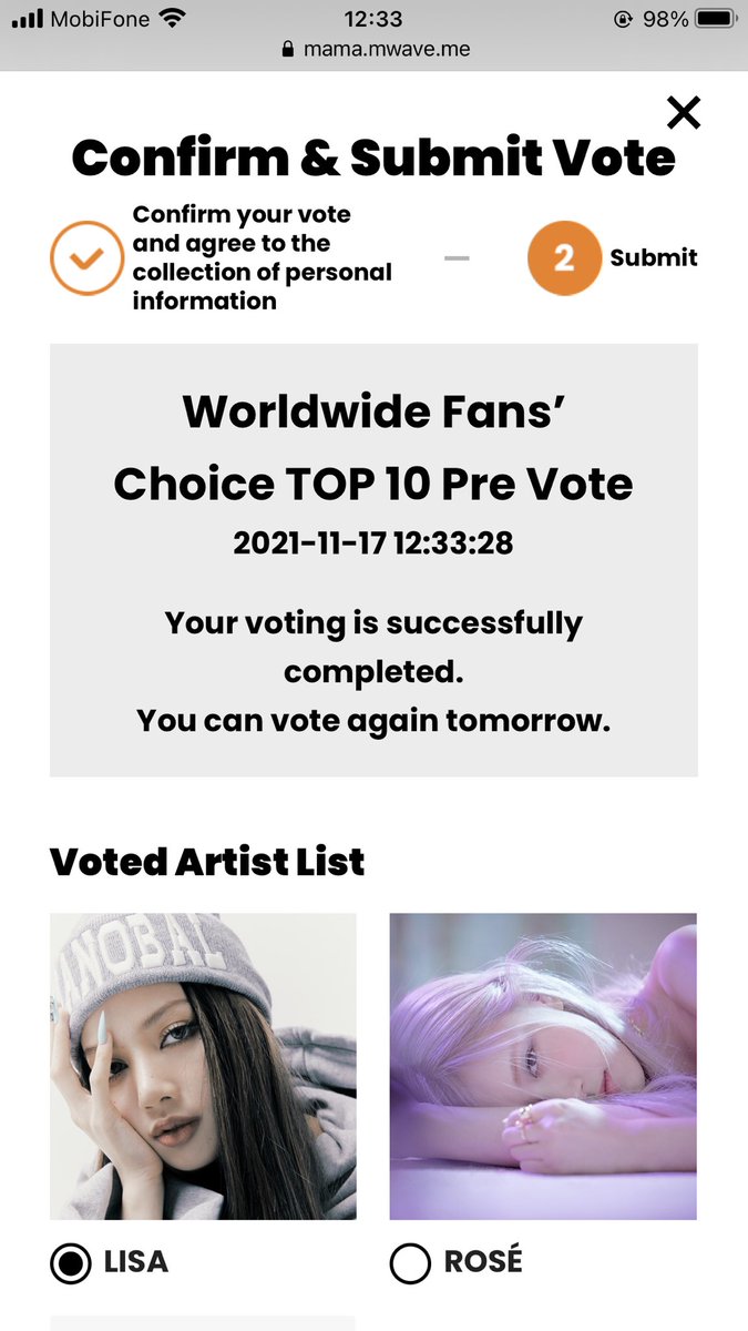 I vote #lisa #MAMAMVOTE