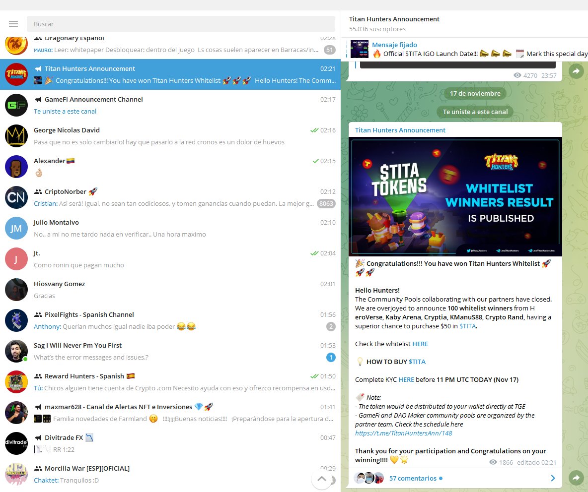 elrivi's tweet photo. @KmanuS88 Kmanus88 Estan Scameando en el telegram de Titan Hunter en el de Announcement https://t.co/ScTnqABfX2