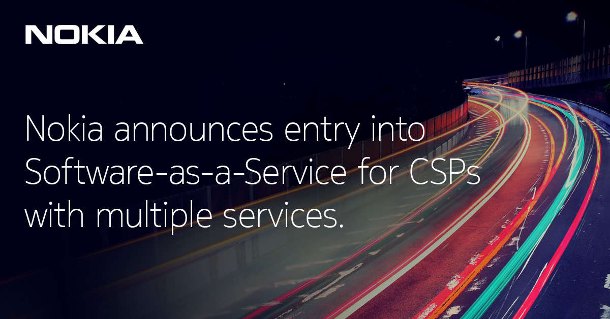 We announce entry into Software-as-a-Service for CSPs with multiple services. #SaaS
Read more here: nokia.com/about-us/news/…