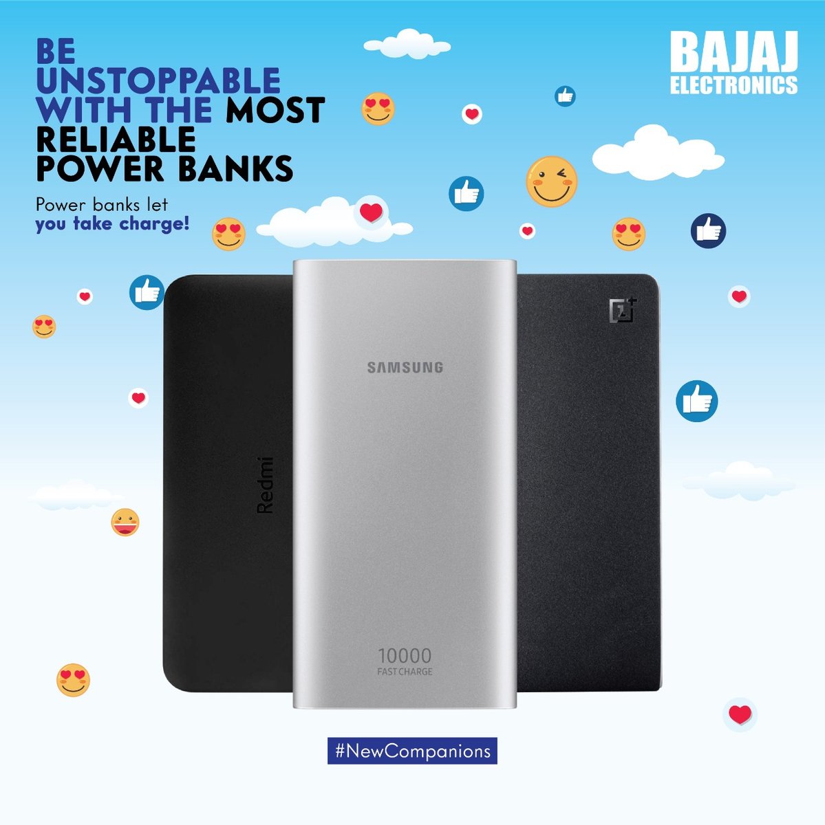 bajajelectronic's tweet photo. Do what you love endlessly, with the latest &amp; most reliable power backups in the market. Get them at the best deals only at Bajaj Electronics! Visit the store nearest to you, today!

#BajajElectronics #electronics #powerbanks #latestmodels #bestprices #NewCompanions https://t.co/jHRoPHAbai