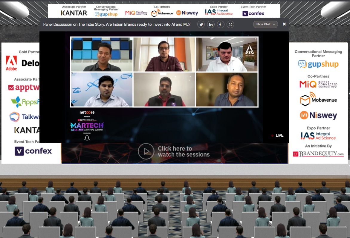 Live from #ETMartechAsia 2021! Thank you panelists for such insightful takeaways on 'The India Story: Are Indian Brands ready to invest into AI & ML?' Join Now: bit.ly/2WBaXPY