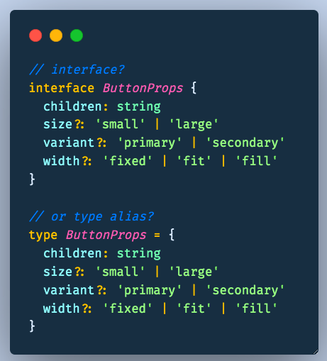 Extending TypeScript Interfaces and Type Aliases with common