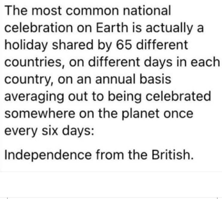#independenceFromTheBritish