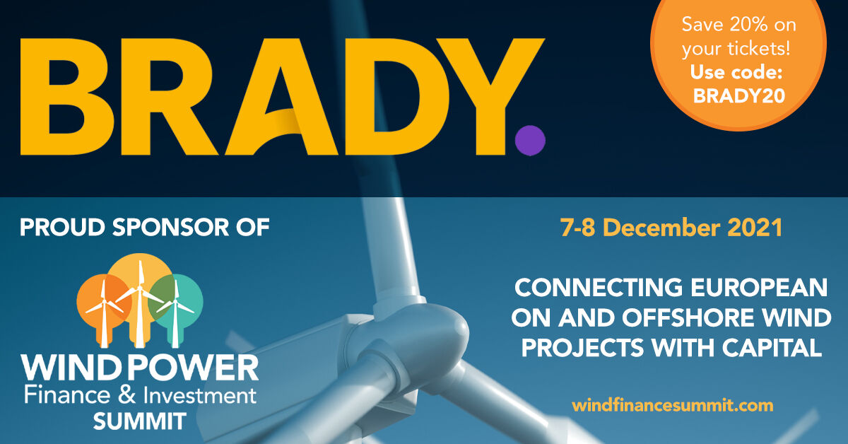 bradytechnology's tweet photo. Join the Brady team at the Wind Power Finance &amp; Investment Summit by @SolarMediaLimited on 7-8th December 2021.

Register at:
https://t.co/ZNmeodpY0D

Contact marketing@bradytechnologies.com to schedule a meeting with the Brady team.

#WPFI21 #energytrading #tradingsystem https://t.co/epKv5hGkhB