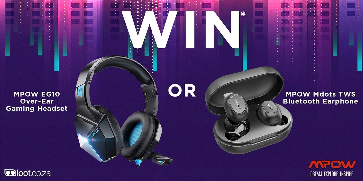 lootcoza's tweet photo. You can WIN* the Mpow Bluetooth Earbuds OR Mprow Gaming Wired Headset by:
Heading over to the Mpow range, drop the link of the item that would be on your wish list https://t.co/iG1RXlZ7sj
Share the post
Tag a friend
*Ts&amp;Cs Apply
*Competition ends 23:59pm, 21 November 2021 https://t.co/xMsJL1u9fC